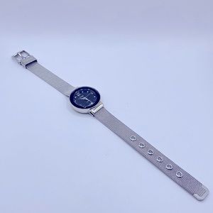 Working! Ladies Vivani Rhinestone Bezel Mesh Band Minimalist Watch